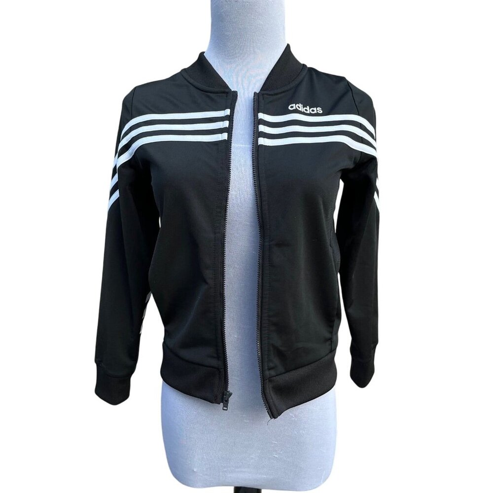 Kids / Youth Adidas Zip Front Lightweight‎ Athleisure Jacket Stripe Size 7/8